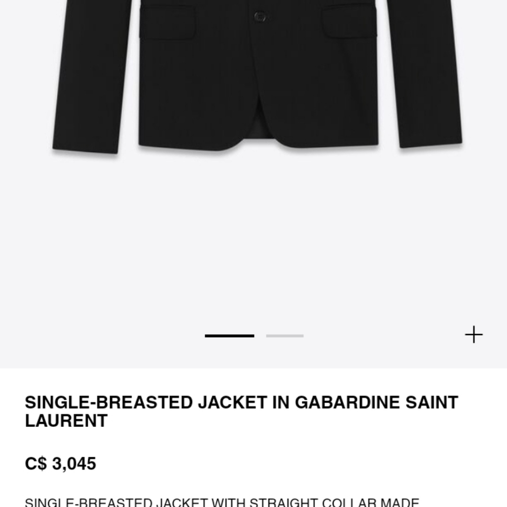 Yves Saint Laurent Single Breasted Suit Jacket
